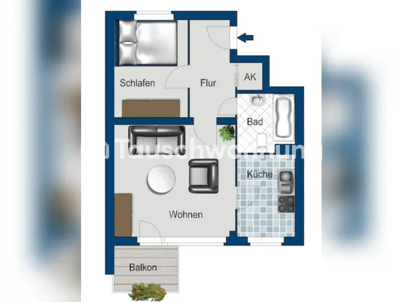 Tauschwohnung: 1,5-Zimmer-Wohnung in Charlottenburg — photo 1